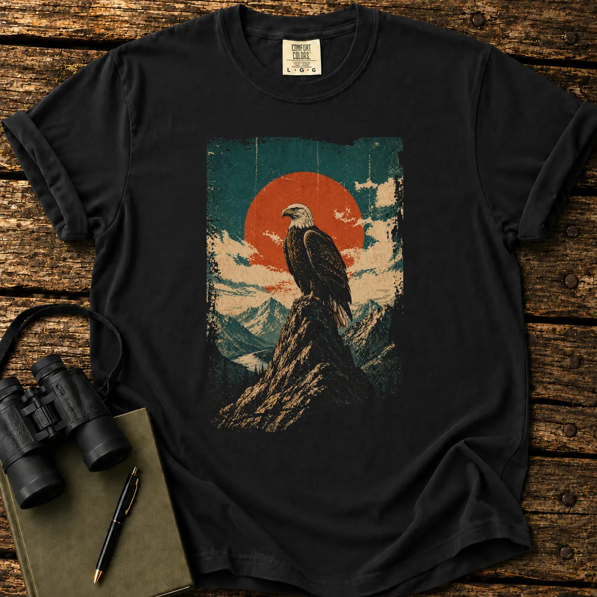 Bald Eagle Japanese Print T-shirt