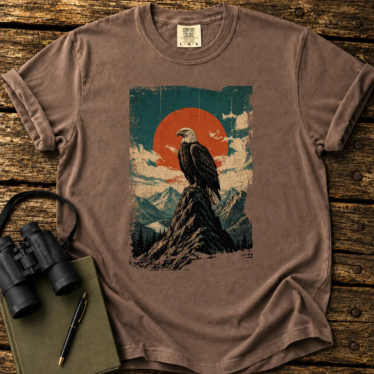 Bald Eagle Japanese Print T-shirt