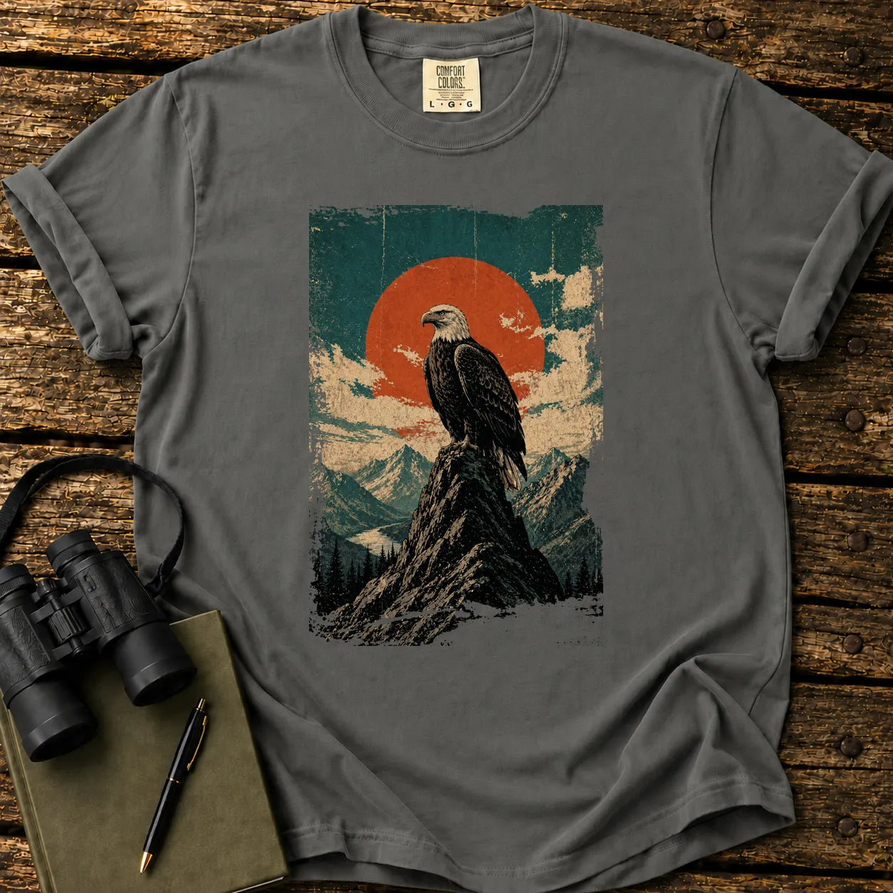 Bald Eagle Japanese Print T-shirt