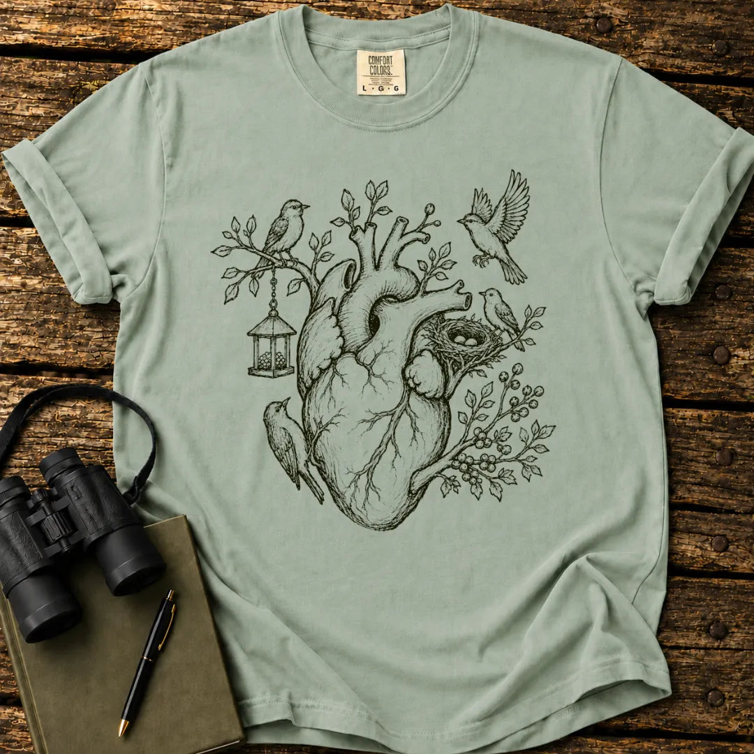 Birder Heart T-shirt