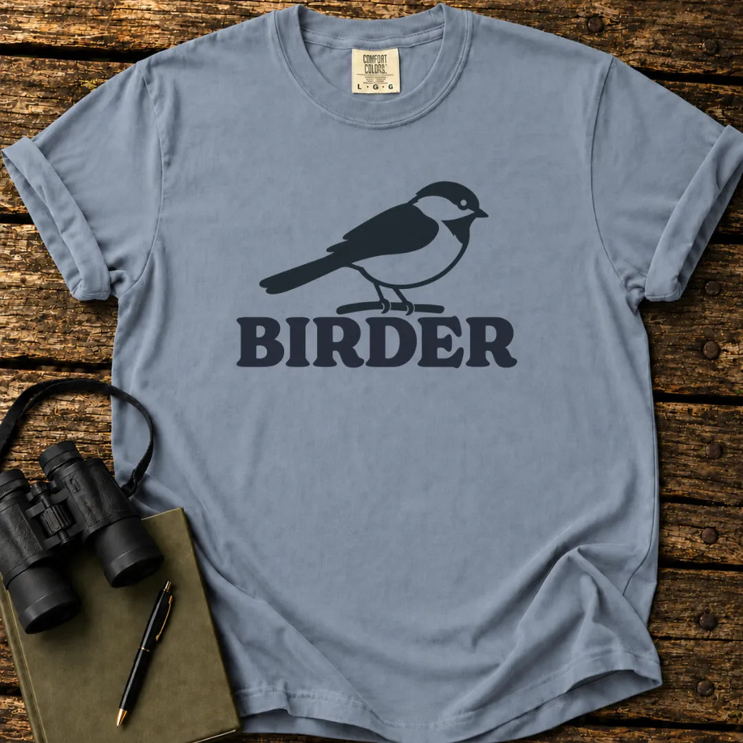 Chickadee Birder T-shirt