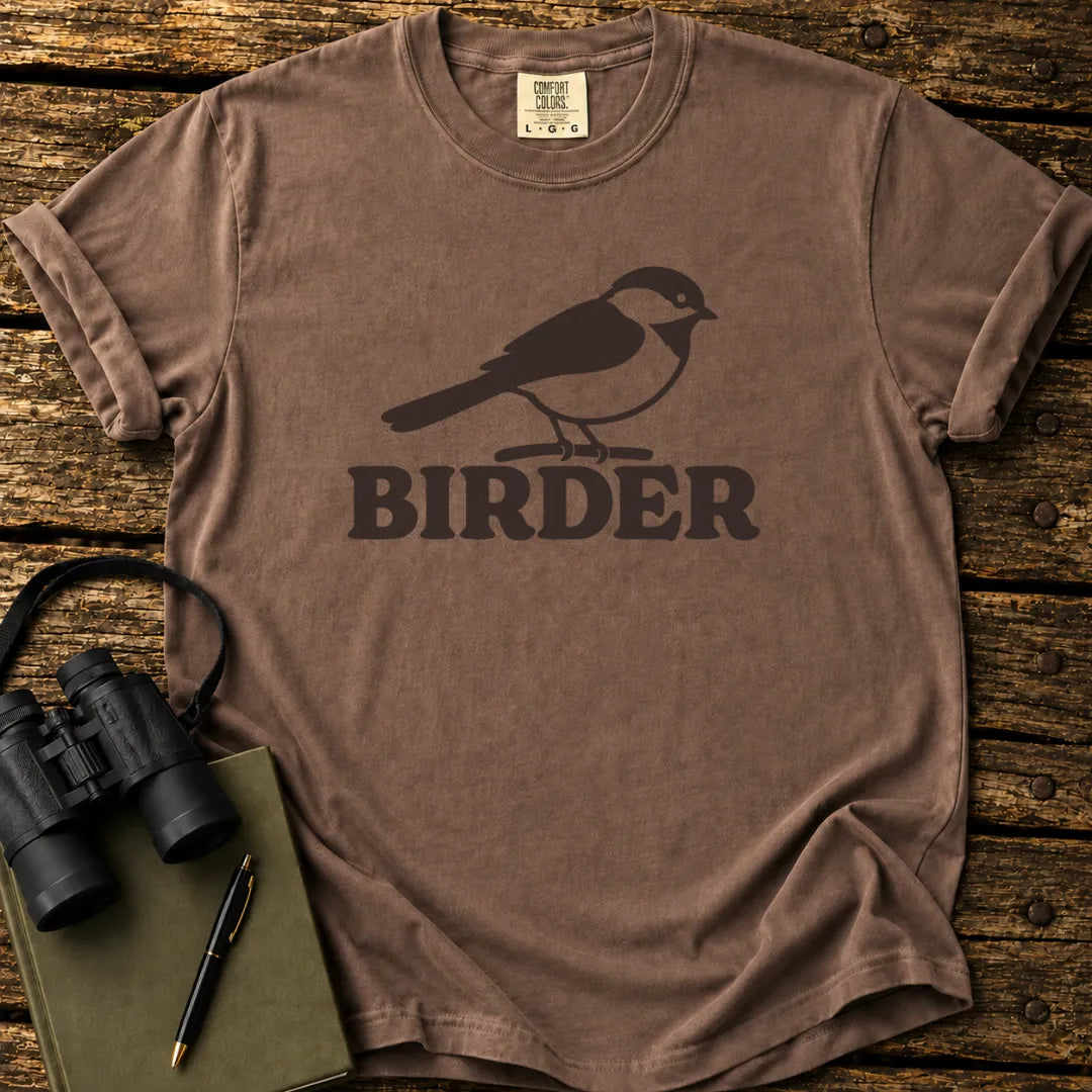 Chickadee Birder T-shirt