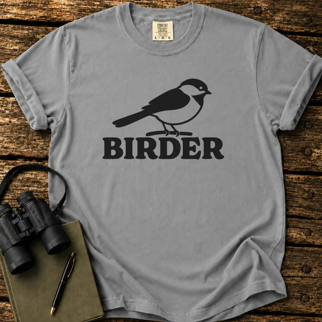 Chickadee Birder T-shirt