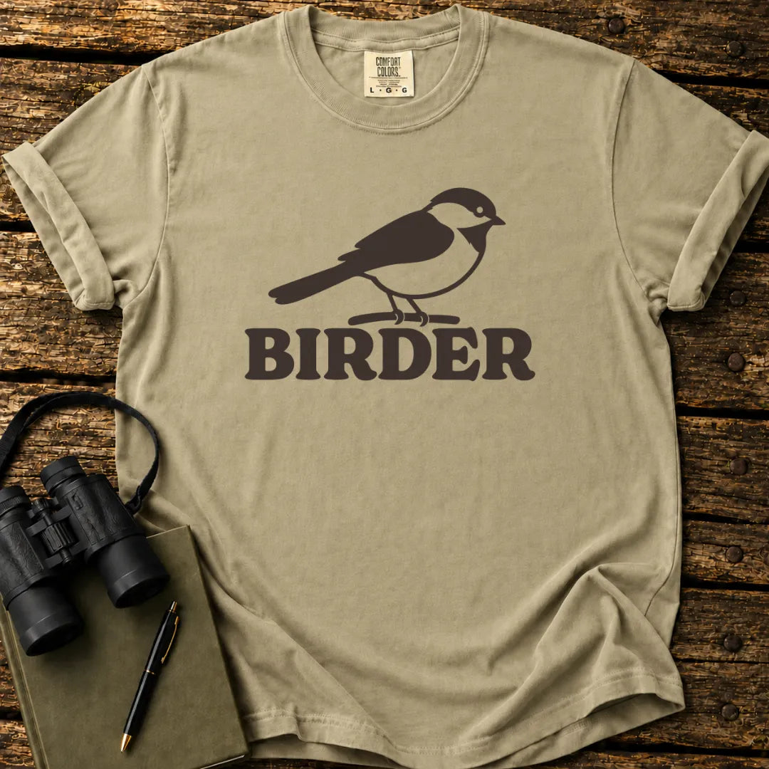 Chickadee Birder T-shirt