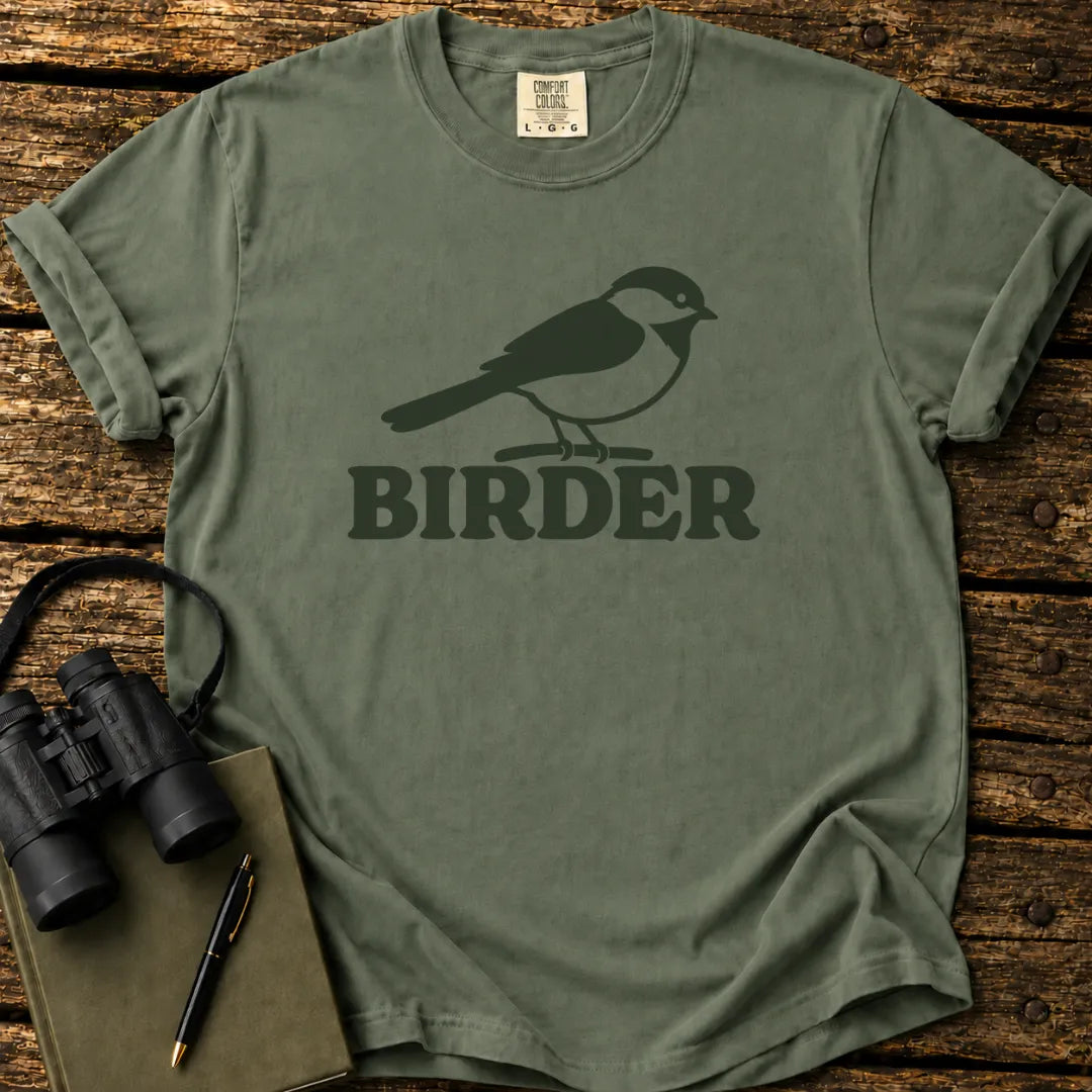 Chickadee Birder T-shirt
