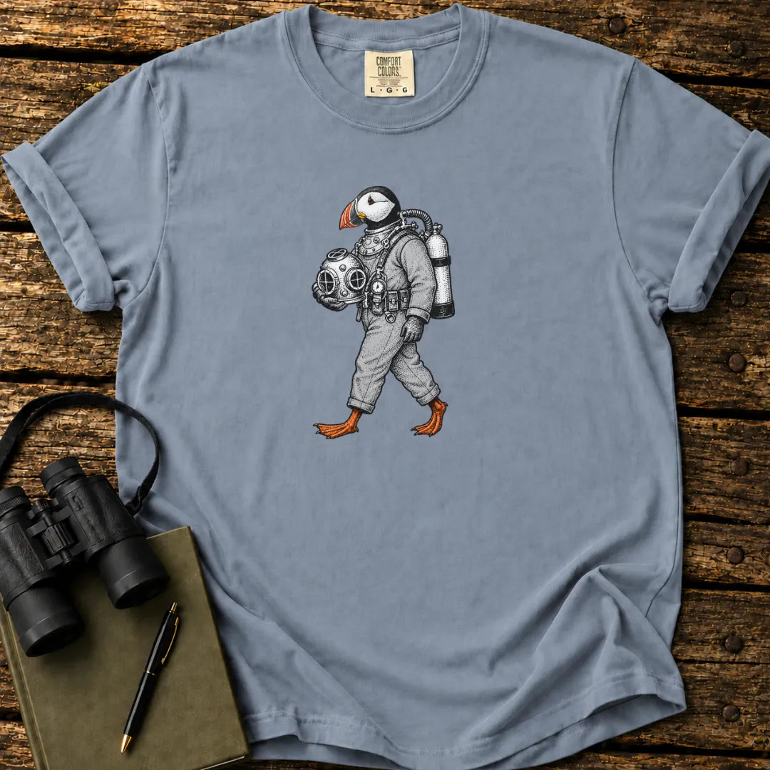 Scuba Diver Puffin T-shirt