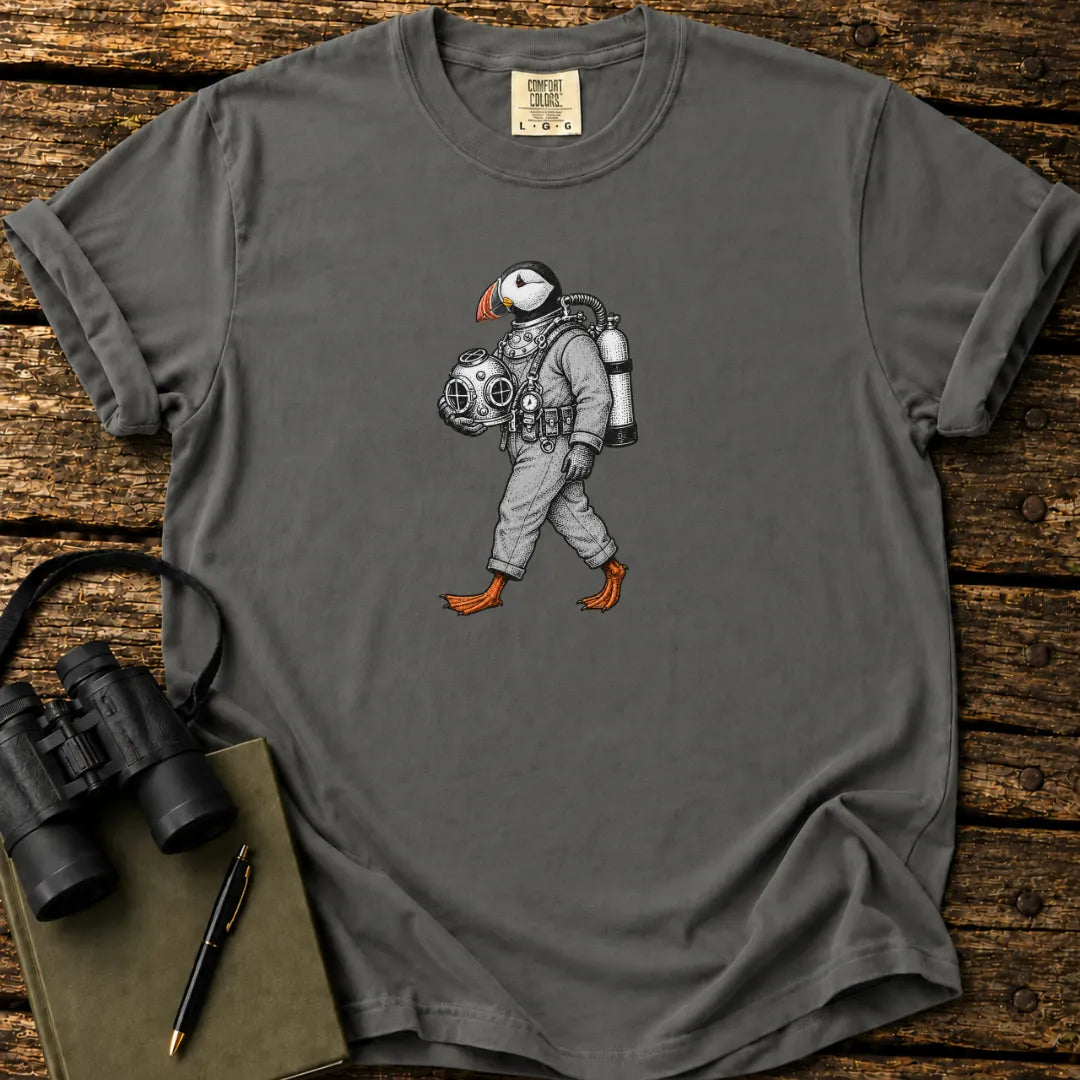 Scuba Diver Puffin T-shirt