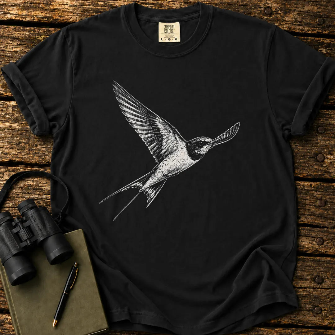 Swallow Linocut T-shirt