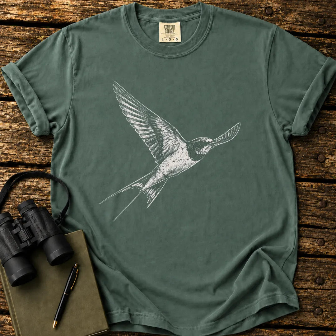 Swallow Linocut T-shirt