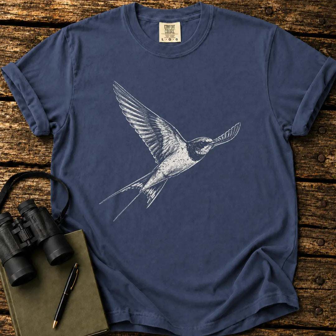 Swallow Linocut T-shirt